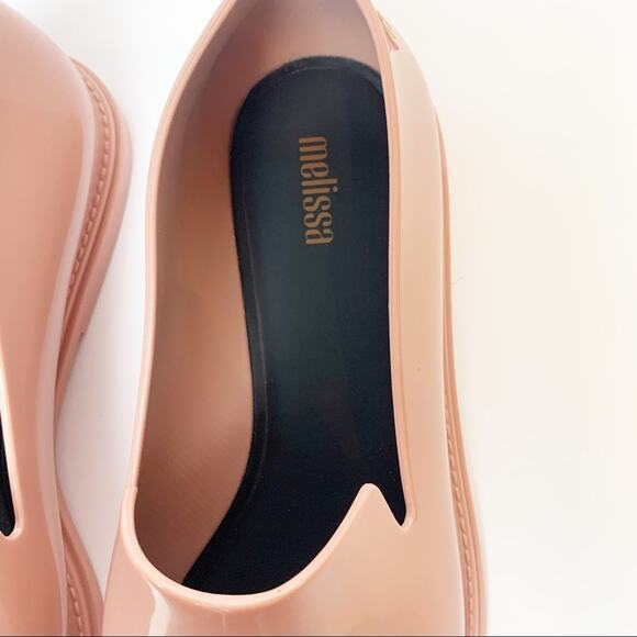NIB Melissa Prana Square Toe PVC Jelly Loafers 8 Pink - Picture 9 of 10